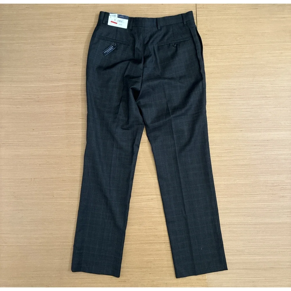 Tommy Hilfiger Men's Size 32x32 Tailored Trim Fit 100% Worsted Wool Dress Pants